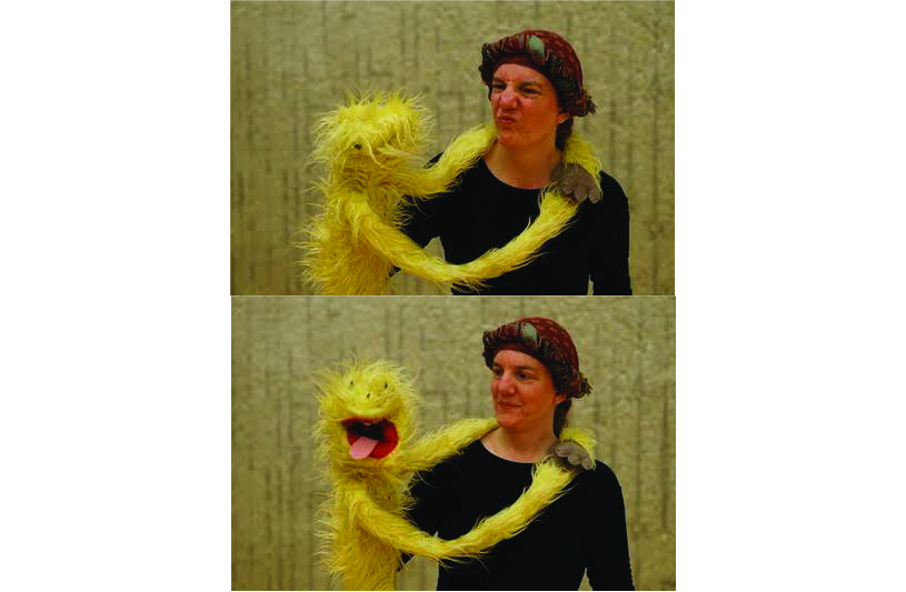 Andrea and yellow monster friend