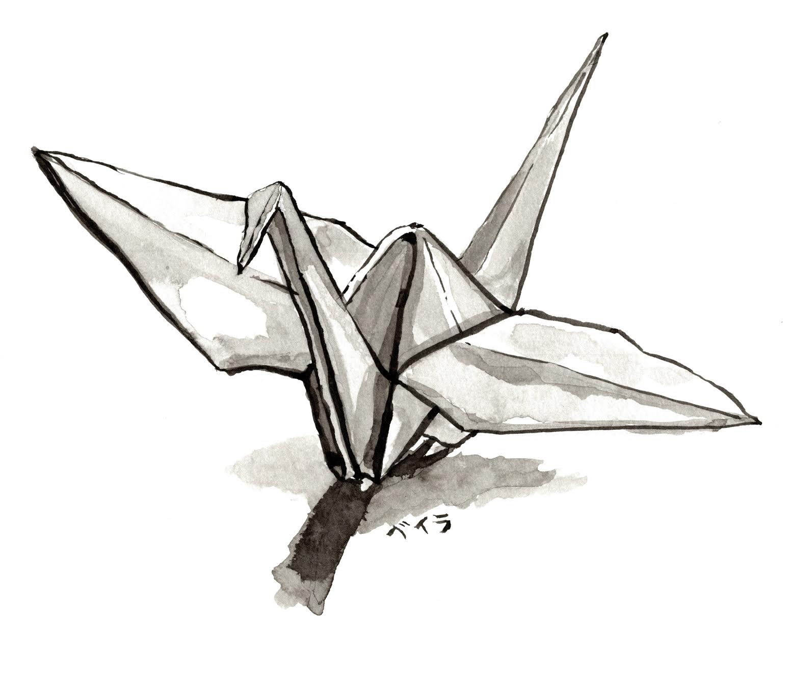 Andrea Kamens storyteller - Paper Crane Illustration