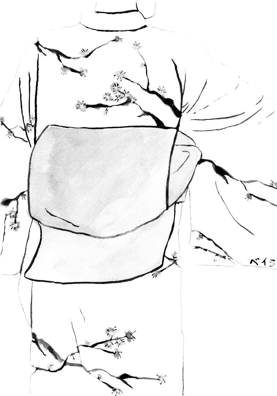 Andrea Kamens - StoryTeller - Kimono Illustration